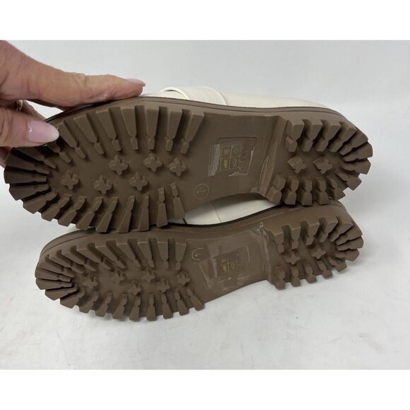 Dolce Vita Aubree NWOB Flat Lug Sole Loafer Size 7 Cream Summer - Picture 8 of 11